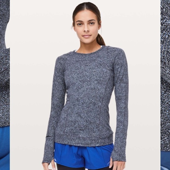 Lululemon Cypress Kiss Long Sleeve size 2 
Fusion Jacquard Black Violet Viola - Picture 1 of 14